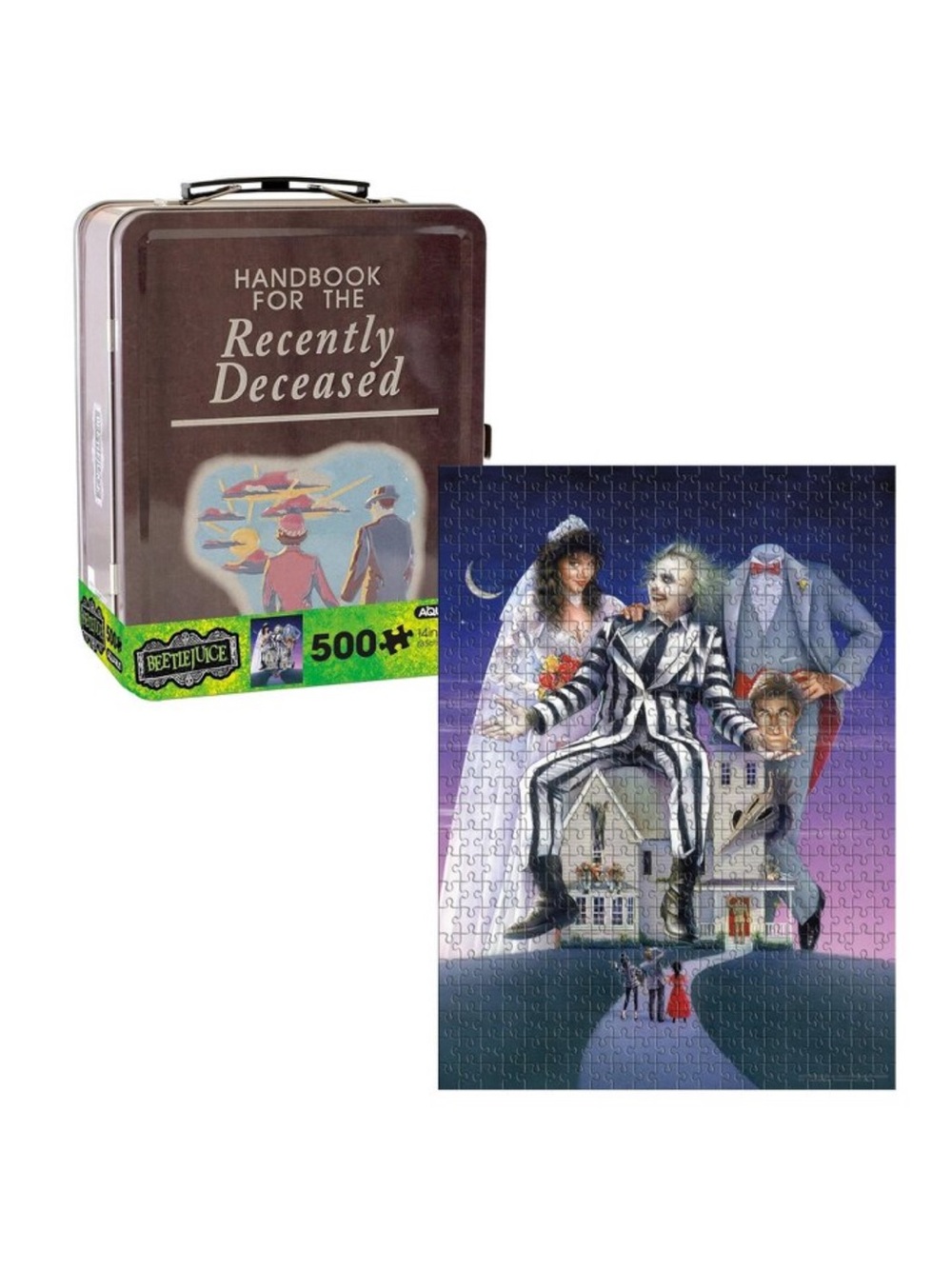 Beetlejuice puzzle in collectible lunch box • NWT 500 pieces.